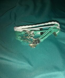 Hithop Vintage Handmade Infinity Silver 8 Owl Leaf Bird Leather Bracelet Wristband 19 81iuJ9w7vkL