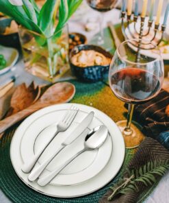 HIWARE 24-Piece Forks Silverware Set, Food-Grade Stainless Steel Dinner Forks Set, Dishwasher Safe, 8 Inches 22 81ivPNNTc8L
