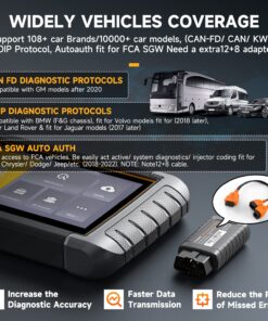 FOXWELL OBD2 Scanner NT809BT, 2023 Updated NT809 NT624 NT630 Wireless Bluetooth Diagnostic Scan Tool Active Test, 30+ Services FCA AutoAuth, 3-Year Free Update Full Systems Diagnostic One Click Update 26 81iysTWDI L