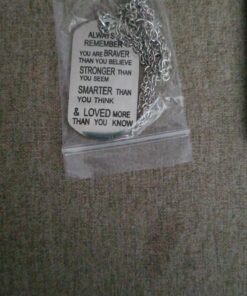 lauhonmin Always Remember You Are Braver/Stronger/Smarter Than You Think Pendant Necklace Family Friend Gift Unisex Made of Stainless steel 28 81iyvK9G26L