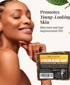 era of nature Best Raw ORGANIC AFRICAN BLACK SOAP, for Dry Skin and Skin Conditions. Pure & Natural Ingredients, Imported From Ghana - 1lb (16oz) 28 81izIGscwDL