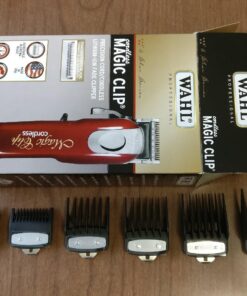 Wahl Professional 5 Star Cordless Magic Clip Hair Clipper with 100+ Minute Run Time for Professional Barbers and Stylists Red 15 Piece Set 31 81j BzJCNL