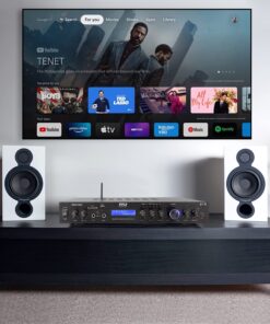 Pyle 5 Channel Rack Mount Bluetooth Receiver, Home Theater Amp, Speaker Amplifier, Bluetooth Wireless Streaming, MP3/USB/SD/AUX/FM Radio, 200 Watt, with Digital ID3 LCD Display - PDA7BU, Black Basic Features 36 81j EZmZmLL