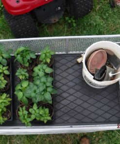 Gorilla Carts GOR1001-COM Steel Utility Cart, Heavy-Duty Convertible 2-in-1 Handle and Removable Sides, 7 cu ft, 1000 lb, Capacity, Gray, 1 pack 75 81j1FJIv2gL