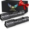 LETMY LED Tactical Flashlight S2000 PRO - 2Pcs Ultra Bright LED Flashlights High Lumens - Zoomable, 5 Modes Flashlights, Water Resistant Flash Light for Outdoor, Emergency - Gifts for Men & Women 2 Pack 16 81j1NCLU1L