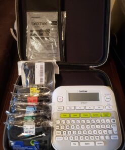 Brother P-touch, PTD210, Easy-to-Use Label Maker, One-Touch Keys, Multiple Font Styles, 27 User-Friendly Templates, White, Gray/White 64 81j1r9elrcL