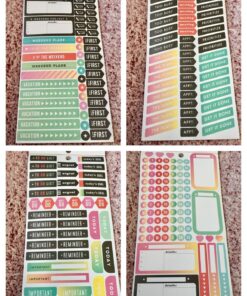 me & my BIG ideas Sticker Value Pack - The Happy Planner Scrapbooking Supplies - Productivity Theme - Multi-Color & Gold Foil - Great for Projects, Scrapbooks & Albums - 30 Sheets, 985 Stickers Total 75 81j49zuWpFL