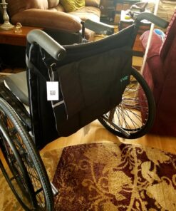 Vive XL Wheelchair Bag - Waterproof, Scratch-Resistant, Double-Stitched, Machine Washable Accessory for Adults, Seniors, 15 Colors - Storage Walker Backpack to Hang on Back of Wheel Chair Black 27 81j4XmhleL