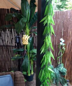 Nearly Natural 5226 6ft. Triple Stalk Banana Silk Tree , Green , 53.25" x 13" x 11.5" 21 81j4fXx3rQL