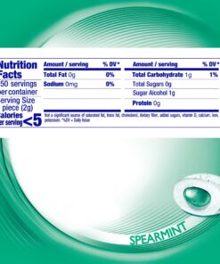 Mentos Pure Fresh Sugar-Free Chewing Gum with Xylitol, Spearmint, 15 Piece Bottle (Bulk Pack of 10) Pocket Bottle 15 Count (Pack of 10) 10 81j5sMsiaZL