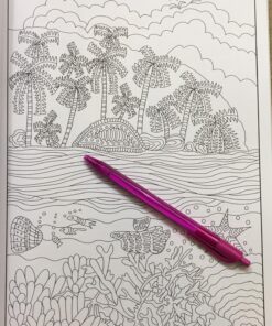 Adult Coloring Book: Island Dreams: Vacation, Summer and Beach: Dream and Relax with Gorgeous Illustrations Paperback, Large Print 31 81j6fWh8zoL