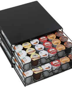 DecoBrothers K-Cup Holder Drawer for 36 Coffee Pods Storage, Black Metal 28 81j81EuDZbL