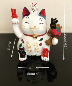 Feng Shui Maneki Neko Lucky Cat Coin Bank for Wealth 15 81j9 Q7Cu9L