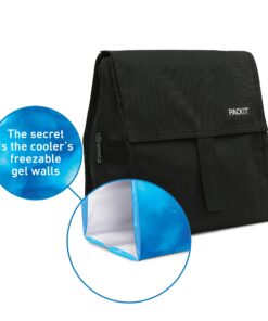 Alternative view of PackIt Freezable Lunch Bag with Zip Closure, Black