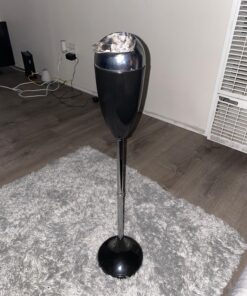 CO-Z Adjustable Ashtray, Smokeless Odorless Indoor Outdoor Floor Standing Ash Tray with Lid for Home Patio Cigarettes Ash Butt Disposal, Windproof Balcony Ashtray in 20", 27.5", 35" Heights, Black 34 81j9z6g6ngL