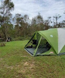 Coleman Evanston Screened Camping Tent, 6/8 Person Weatherproof Tent with Roomy Interior Includes Rainfly, Carry Bag, Easy Setup and Screened-In Porch 8-person Dome Tent 60 81jA5A0YffL