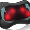 Zyllion Back and Neck Massager with Heat - 3D Deep Tissue Shiatsu Massage Pillow for Chair, Car and Muscle Pain on Whole Body: Shoulders, Calf, Foot, Legs, Arms (NOT Cordless) - Black (ZMA-13-BK) 15 81jBjmAlRhL