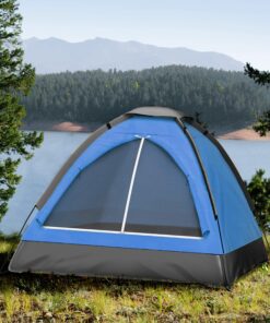 2-Person Camping Tent – Includes Rain Fly and Carrying Bag – Lightweight Outdoor Tent for Backpacking, Hiking, or Beach by Wakeman Outdoors Dome Blue 36 81jCYNa87xL