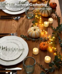 Homemory 12-Pack Flameless LED Tea Lights Candles Battery Operated, 200+Hour Fake Electric Candles TeaLights for Votive, Aniversary, Wedding Centerpiece Table Decor, Funeral, Halloween, Christmas Warm White Glow, White Base Pack of 12 28 81jCeK53C6L