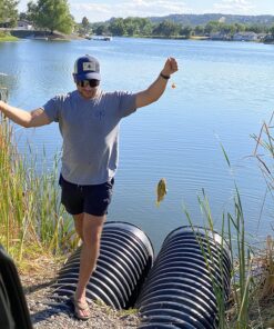 Chill-N-Reel Fishing Can Cooler (from Shark Tank) | Hard Shell Drink Holder with Hand Line Reel Attached | Fits Any Standard Insulator Sleeve or Coozie | Unique Fun Fishing Gift Camo 33 81jDLwrN8WL