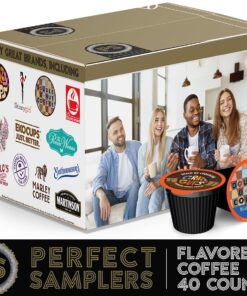 Crazy Cups Flavored Coffee Pods Variety Pack for Keurig K Cups Brewers, Assorted Flavored Coffee Sampler, 40 Count Flavored Coffee Variety Pack 40 Count (Pack of 1) 20 81jDwhCw aL