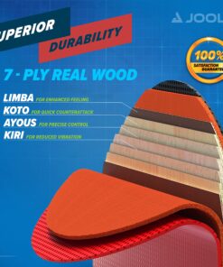 JOOLA Infinity Balance - Advanced Performance Ping Pong Paddle - Competition Ready - Table Tennis Racket for High-Level Training - Designed to Optimize Spin and Control Natural Dark 44 81jEF9MUOBL