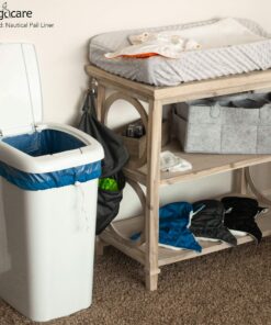 Kanga Care Seam Sealed Drawstring Reusable Diaper Pail Liner Large Barrel Shape 26" Height x 51" top x 33" Base | Aquarius 15 81jF 5vdtSL