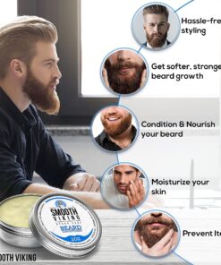 Smooth Vikings Leave in Beard Conditioner for Men, Ultimate Care for Silky-Smooth Beard, Dry Beard Conditioner, Beard Softener for Men, Moustache Conditioner, Beard Leave in Lotion & Beard Cream(2 Oz) 11 81jF7xkBAaL