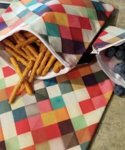 ARTOVIDA Artists Collective Reusable Lunch Baggies | Snack and Sandwich Bags with Zipper - Improved Dual Layer Design By Danny Ivan (Portugal) "Pass This on" Danny Ivan - Pass This On - Baggie-UPC 14 81jFFQwAJvL