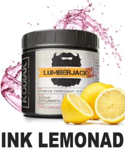 Kodiak Supplements LUMBERJACKED Pre-Workout Supplement with CarnoSyn 30 Servings - Better Pumps, Strength, Energy, and Focus - No Crash (Pink Lemonade) Pink Lemonade 20 81jFoJLnVnL