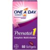 One A Day Women's Prenatal 1 Multivitamin Including Vitamin A, Vitamin C, Vitamin D, B6, B12, Iron, Omega-3 DHA & more, Tablet,Softgels, 60 Count - Supplement for Before, During, & Post Pregnancy No Artificial Flavor 60 Count (Pack of 1)