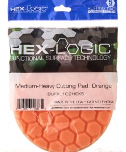 Alternative view of Chemical Guys BUFX_102_HEX5 Hex-Logic Medium-Heavy Cutting Pad, Orange, 5.5" Pad made for 5" backing plates, 1 Pad Included 5 Inch