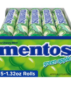 Alternative view of Mentos Chewy Mint Candy Roll, Green Apple, Bulk, Party, Non Melting, 1.32 ounce/14 Pieces (Pack of 15) 14 Count (Pack of 15)