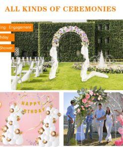Adorox 7.8ft Backdrop Stand - Balloon Arch Kit, Stable Balloon Arch Frame, Metal Wedding Arch for Wedding Birthday Party Baby Shower Decoration(White) 1 White 1pc 26 81jJ4gFFOgL