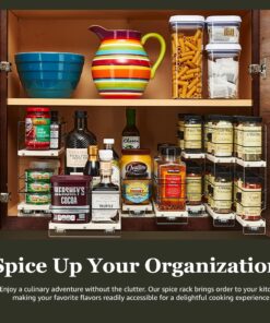 Vertical Spice - Cabinet Mounted Spice Rack Organizer - 3 Drawers, 30 Capacity - Sliding Cabinet Organizer - Pullout Shelves for Pantry Organization - Seasoning Storage - 6.9'' W x 10.75'' H x 10.6" D 6.9" W x 10.75" H x 10.6" D (222x2x11 DC) 30 81jJhB3ZaBL