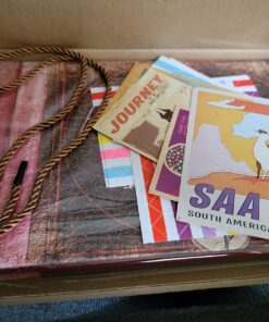 T-HAOHUA Anniversary Photo Album Scrapbook - Our Adventure Book Wedding Photo Album Scrapping 11.6"x7.5" inches, 80 Pages - Includes Bonus 5 Postcards and 5 Self-Adhesive Photo Corners multicolored 29 81jK2yj65WL