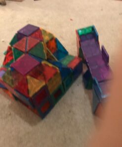 Playmags 100-Piece Magnetic Tiles Building Blocks Set, 3D Magnet Tiles for Kids Boys Girls, Educational STEM Toys for Toddlers… plain 49 81jKUNSaOL