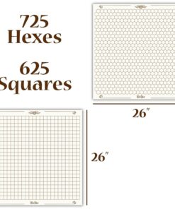 Wiz Dice 26" x 26" Role Playing Reversible Vinyl Gaming Mat for Role Playing Games: Melee Mat with 1” Squares and Hexes - Great for Tabletop RPG Gaming Miniatures 18 81jKrXyQRlL