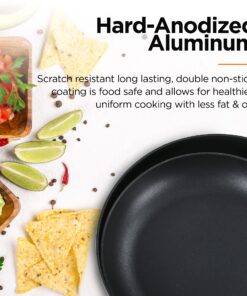 Othello CH-CO6 10-Piece Hard-Anodized Pots and Pans Cookware Set, Black 11 81jLrhgxkxS