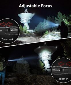 Lighting EVER LED Flashlights High Lumens, Small Flashlight, Zoomable, Waterproof, Adjustable Brightness Flash Light for Outdoor, Emergency, AAA Batteries Included, Tactical & Camping Accessories 1 25 81jLw3xDUJL