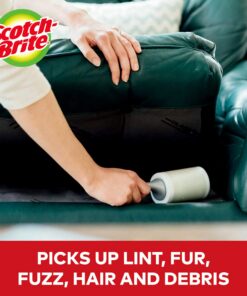 Scotch-Brite Lint Roller Refill, Works Great On Pet Hair, 60 Sheets ( Pack Of 6 ) ( Packaging May Vary ) White 6 Count (Pack of 1) 15 81jM0QS 6NL