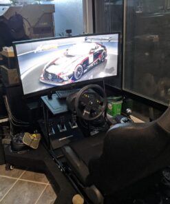 VEVOR Racing Simulator Stand Adjustable Steering Wheel Stand Carbon Steel Racing Wheel Stand fit for Logitech G25, G27, G29, G920, Racing Wheel Gaming Stand, Not Included Wheel,Pedals and Chair Black 66 81jQQT0BJML