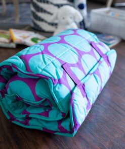 Wildkin Original Nap Mat with Reusable Pillow for Boys and Girls, Perfect for Elementary Sleeping Mat, Features Hook and Loop Fastener, Soft Cotton Blend Materials Nap Mat for Kids (Big Dot Aqua) Big Dot Aqua 20 81jQgUso12L