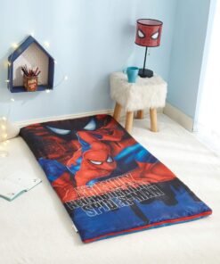 Idea Nuova 2 Piece Drawstring Sling Carry Bag with Sleeping Slumber Bag Spiderman 30"x54" 13 81jR3cDUzTL