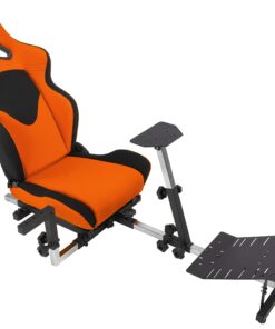 Alternative view of OpenWheeler GEN3 Racing Wheel Simulator Stand Cockpit Orange on Black, Video Game Controller, Fits All Logitech G923, G920, Thrustmaster, Fanatec Wheels, Compatible with Xbox One, PS4, PC Platforms.