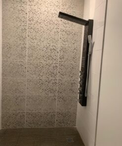 ELLO&ALLO LED Shower Panel Tower System, Hydroelectricity Display Rain Massage with Jets, Brushed Black Brushed Black A 32 81jT7btH3L 1