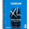Canson 100510927 XL Series Mix Paper Pad, 98 Pound, 9 x 12 Inch, 60 Sheets, 1-Pack 9x12 Mixed Media Side Wire
