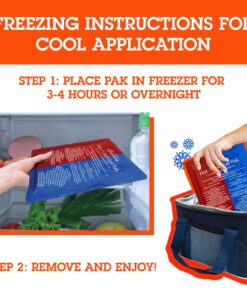 Hot or Cold Gel Pack - XL Ice & Heating Pack (8"x11") - Large Reusable Paks for Warm & Cold Compress, Treating Injuries, Physical Therapy - Keeps Food at Desired Temperature Warm or Cold for Hours 1 14 81jU35p2xL 1