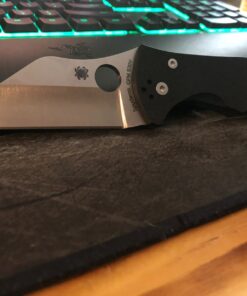 Spyderco Yojimbo 2 Specialty Tactical Knife with 3.2" CPM S30V Steel Black Wharncliffe Blade and Durable Black G-10 Handle - PlainEdge - C85GP2 Steel Blade 62 81jU6fpi2QL