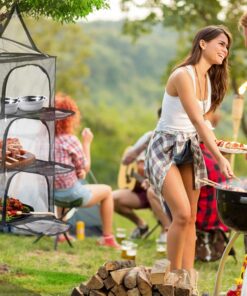 Alternative view of Wealers Outdoor Dry Net Storage and Food Screen 3-Tier Camping, Barbecue, Picnic Meal Protection Organizer | Faster Herb, Clothes, Dish Drying | Foldable (Hanging Dry Net)